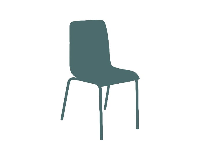 Stoel zonder armleuning logo