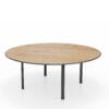 Grote ronde inklapbare tafel met houten tafelblad