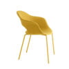 Kuip stoel stapelbaar gele stoffering