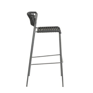 Stapelbare zwarte barkruk