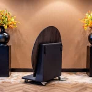 Verrijdbare klaptafel op transportkar