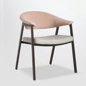 Moderne restaurantstoel met gestoffeerde rugleuning